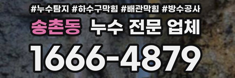 송촌동 누수 전문 업체