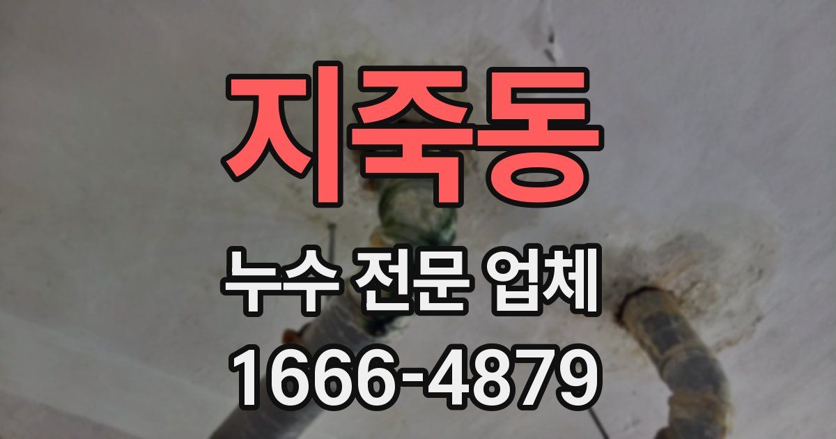 지죽동 누수 전문 업체