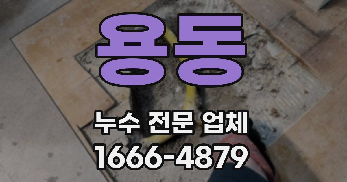 용동 누수 전문 업체