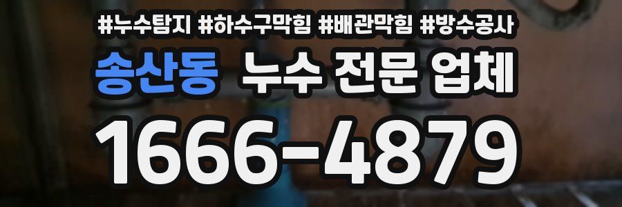 송산동 누수 전문 업체