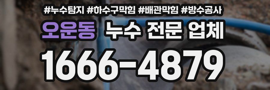 오운동 누수 전문 업체