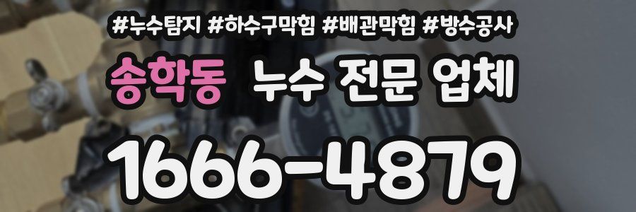 송학동 누수 전문 업체