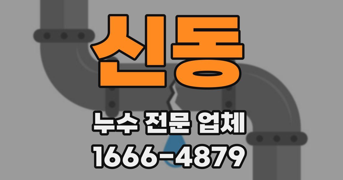 신동 누수 전문 업체