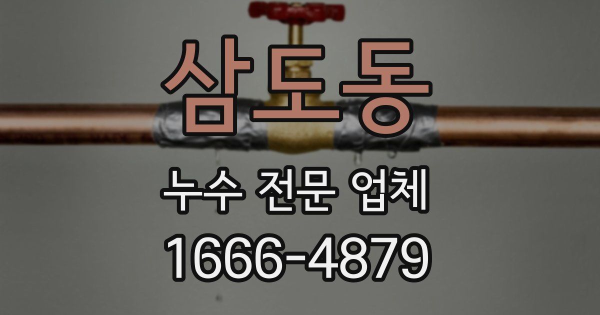 삼도동 누수 전문 업체