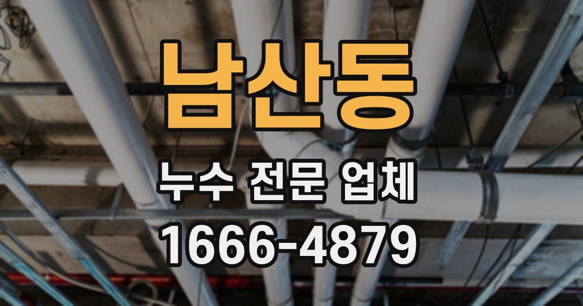 남산동 누수 전문 업체