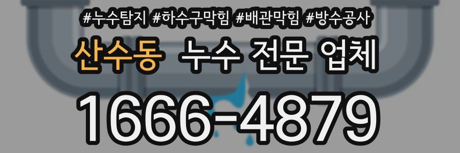 산수동 누수 전문 업체
