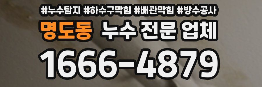 명도동 누수 전문 업체