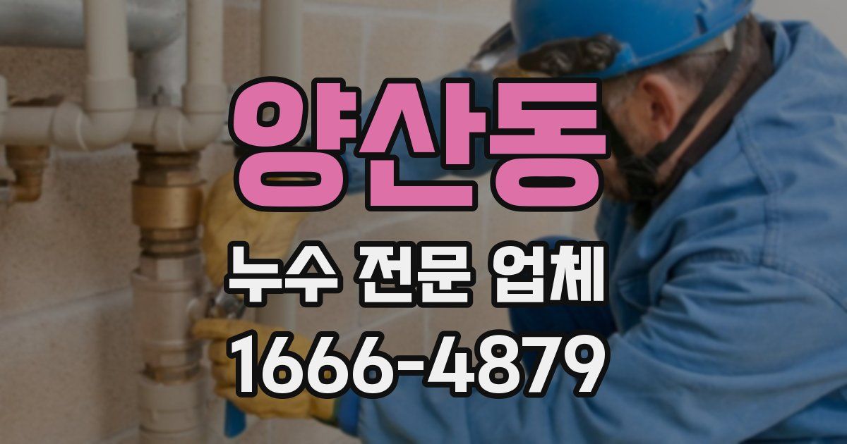 양산동 누수 전문 업체