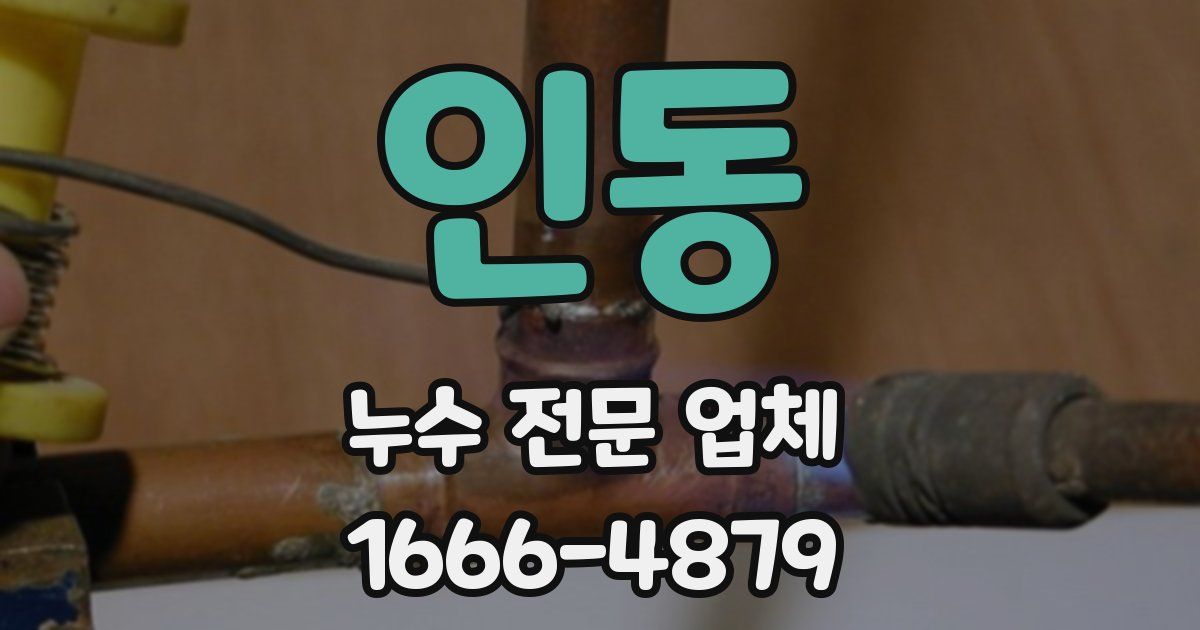 인동 누수 전문 업체