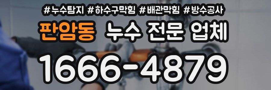 판암동 누수 전문 업체
