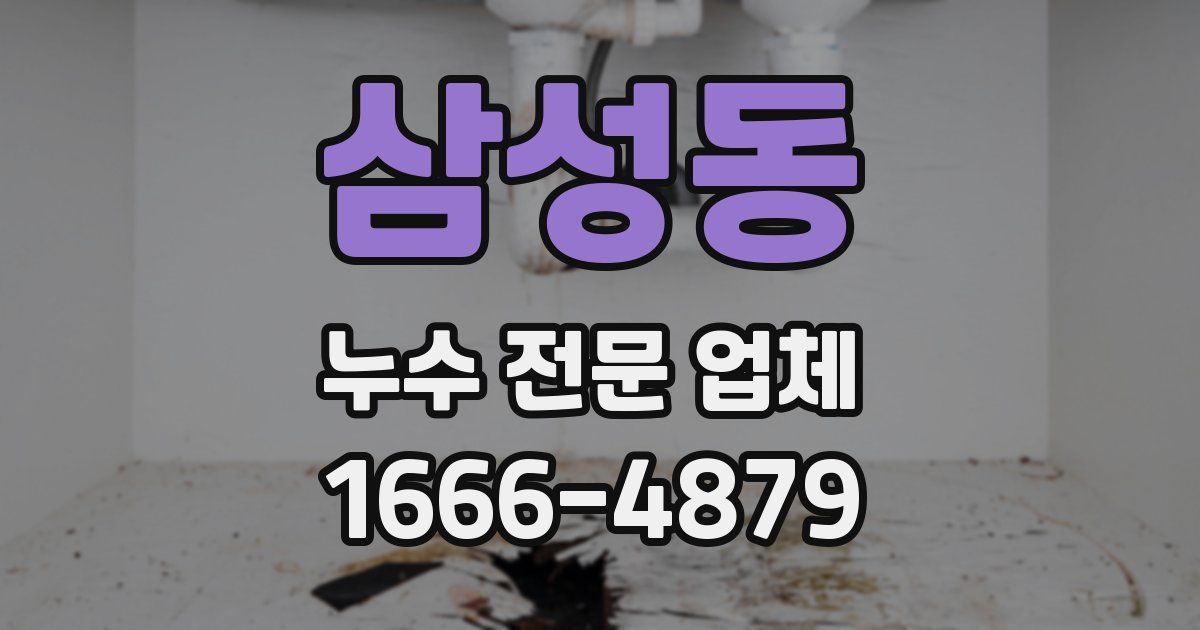 삼성동 누수 전문 업체