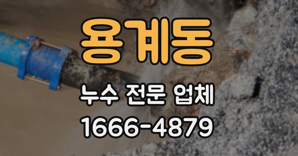 용계동 누수 전문 업체