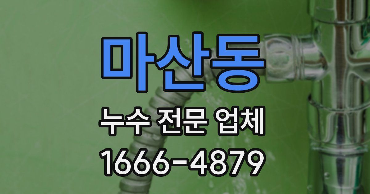 마산동 누수 전문 업체