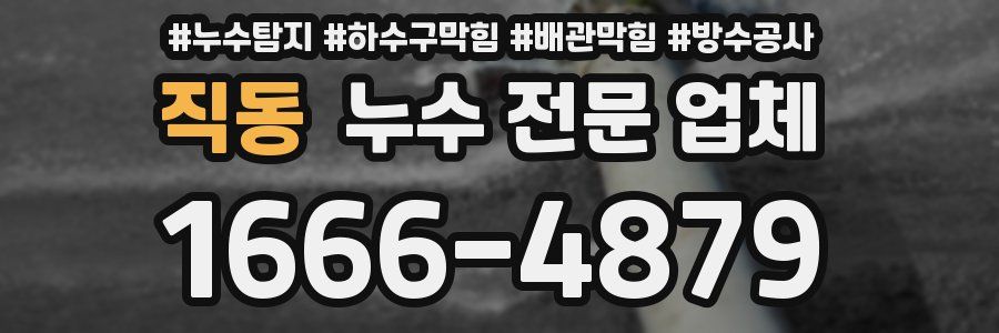직동 누수 전문 업체