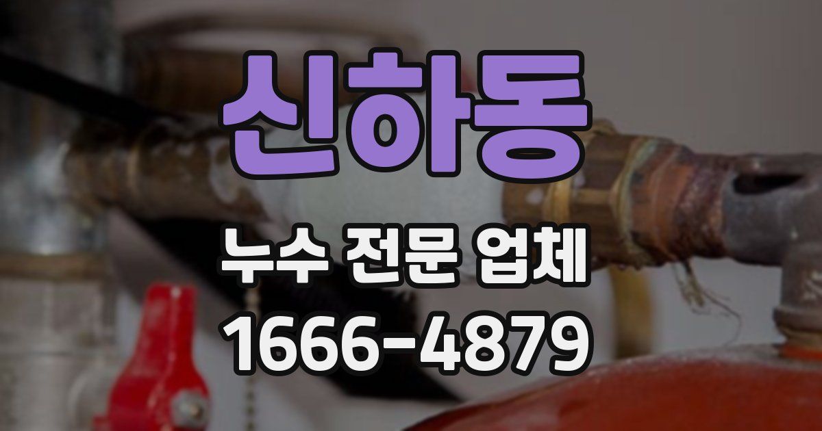 신하동 누수 전문 업체