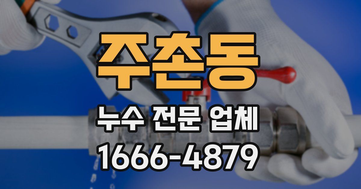 주촌동 누수 전문 업체