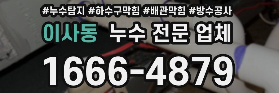 이사동 누수 전문 업체
