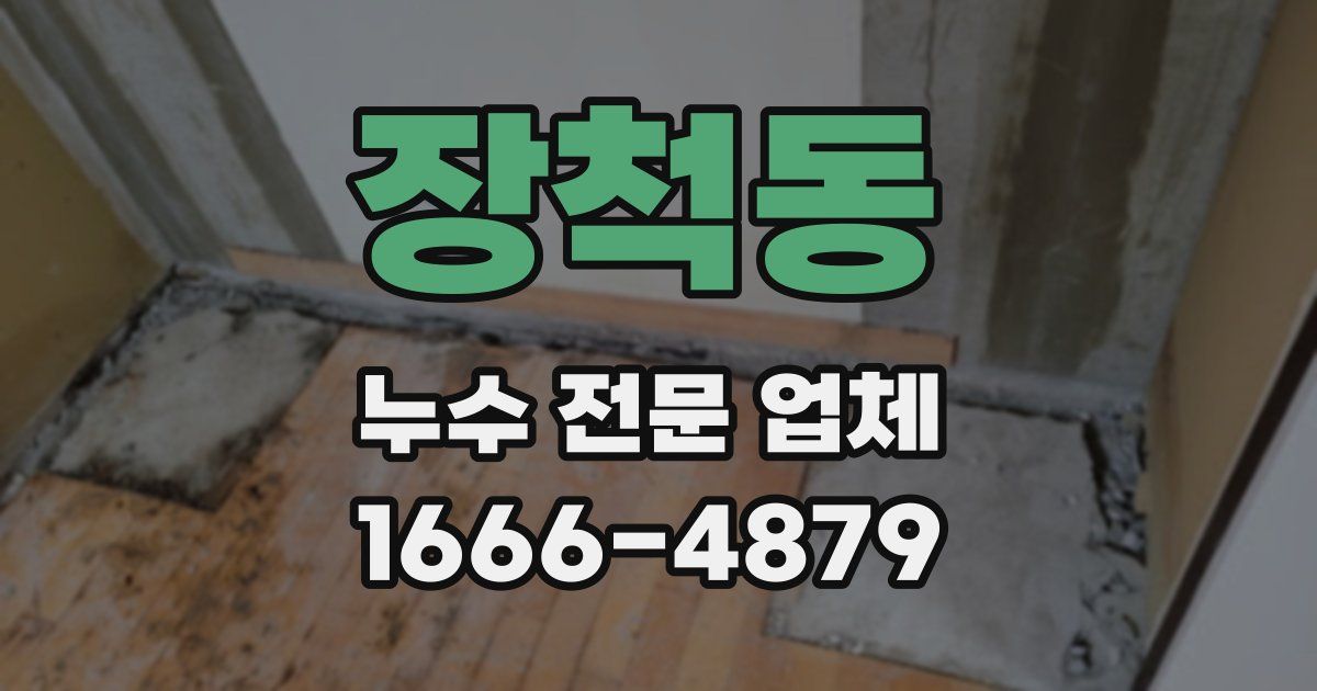 장척동 누수 전문 업체