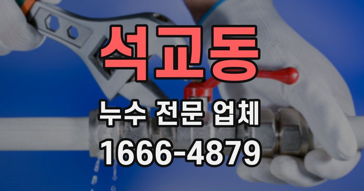 석교동 누수 전문 업체