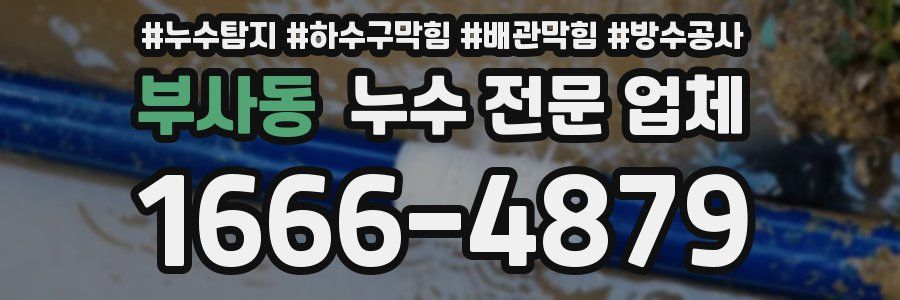 부사동 누수 전문 업체