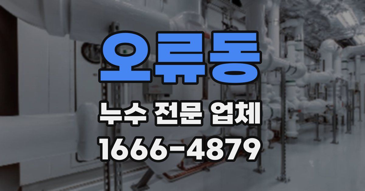 오류동 누수 전문 업체