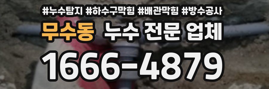 무수동 누수 전문 업체
