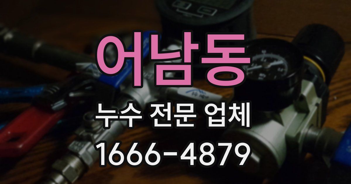 어남동 누수 전문 업체
