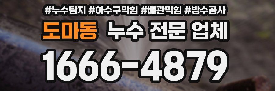 도마동 누수 전문 업체