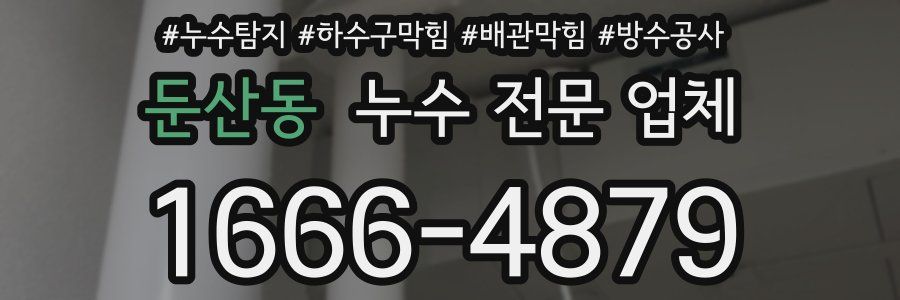 둔산동 누수 전문 업체