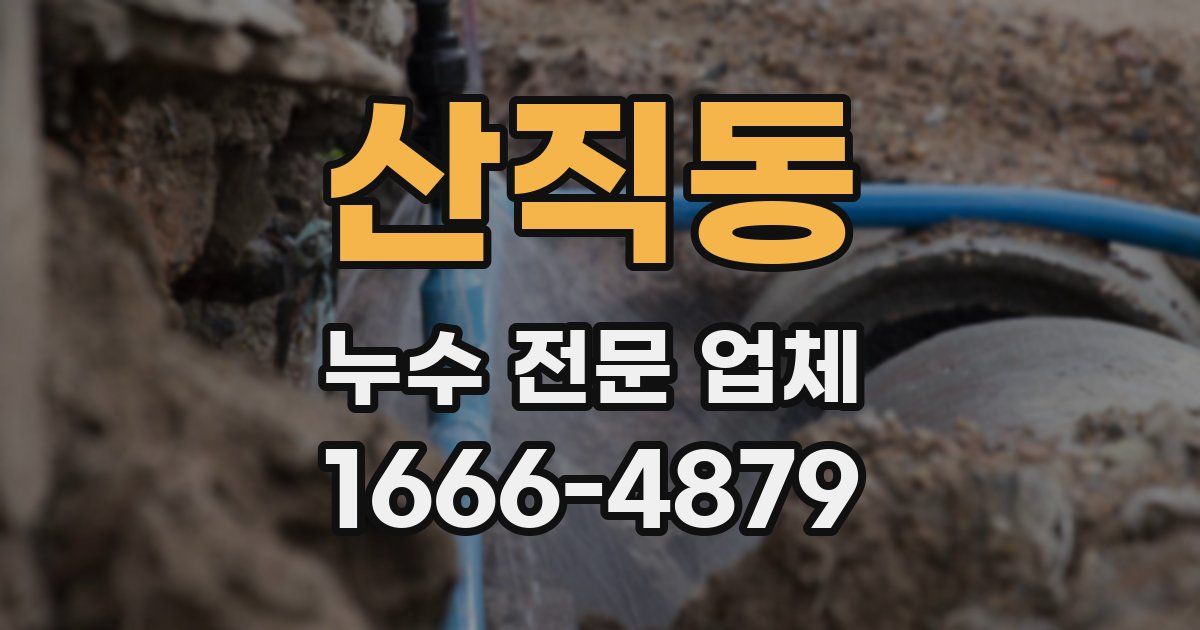 산직동 누수 전문 업체