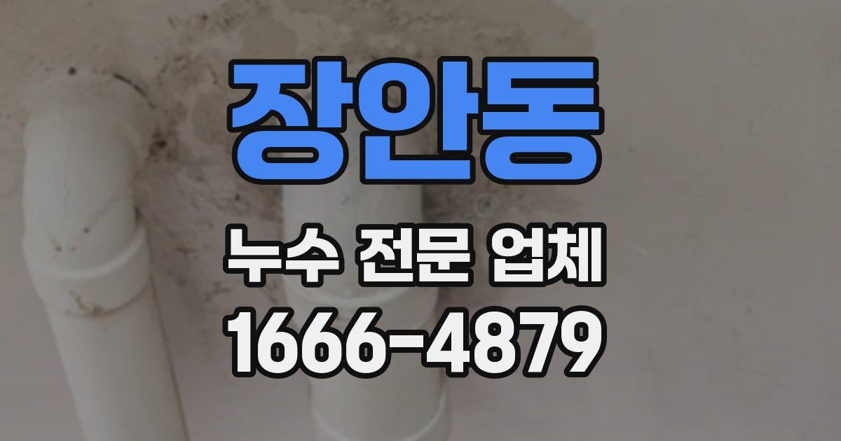 장안동 누수 전문 업체