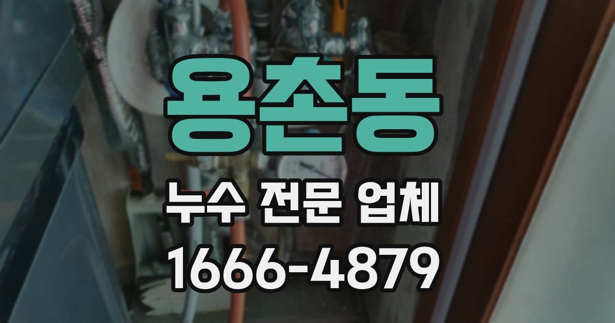 용촌동 누수 전문 업체