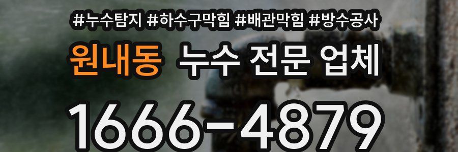 원내동 누수 전문 업체