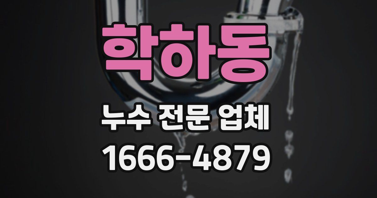 학하동 누수 전문 업체