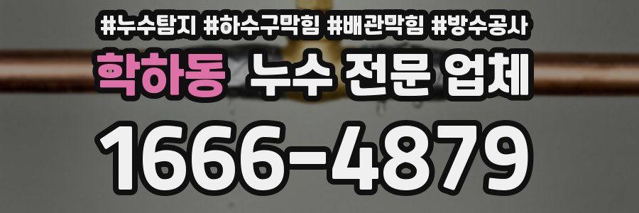 학하동 누수 전문 업체