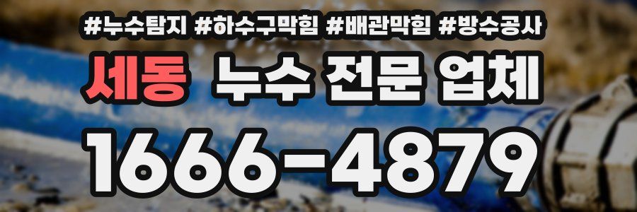 세동 누수 전문 업체