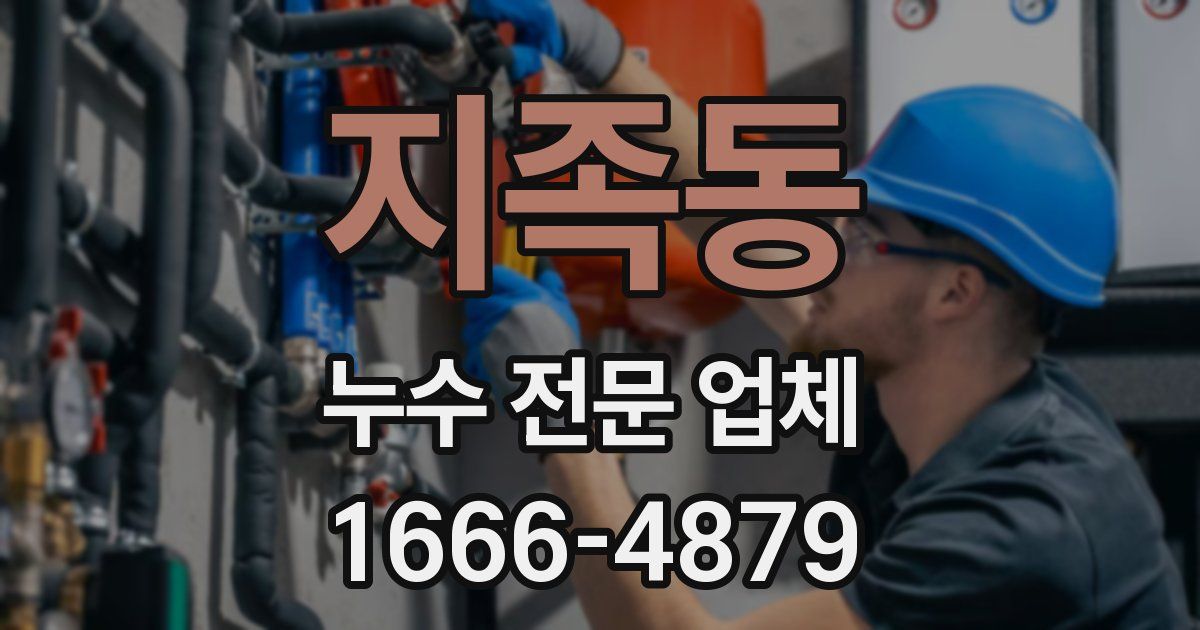 지족동 누수 전문 업체