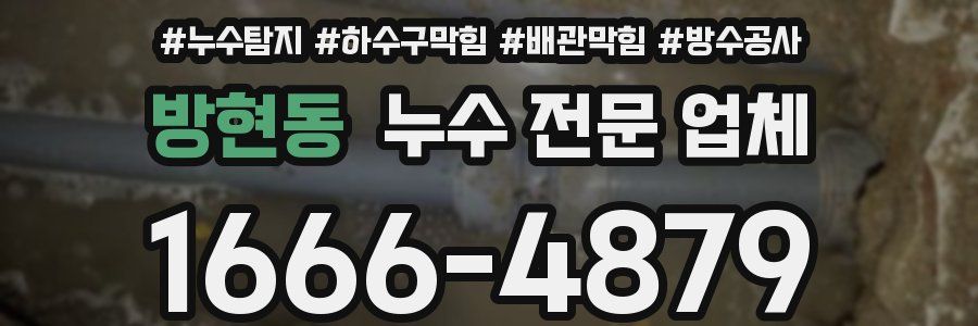 방현동 누수 전문 업체