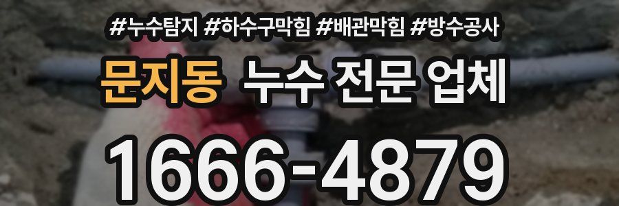 문지동 누수 전문 업체