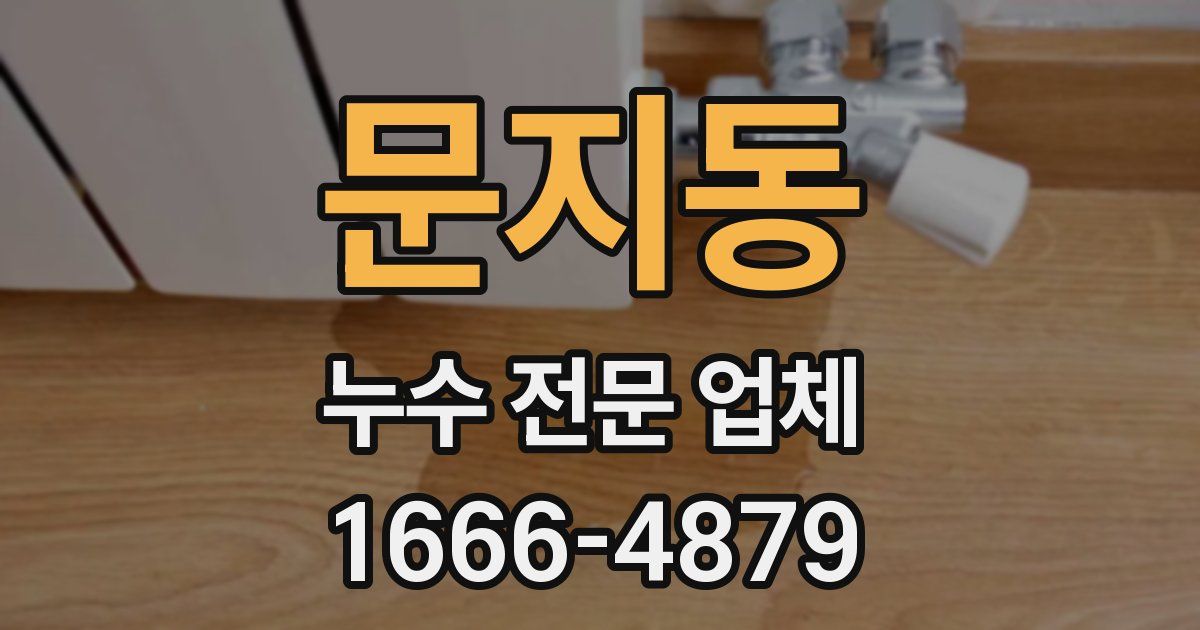 문지동 누수 전문 업체