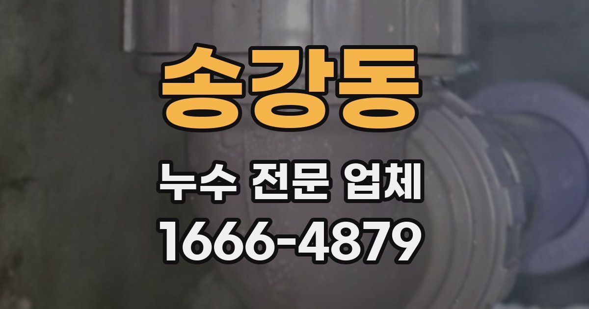 송강동 누수 전문 업체