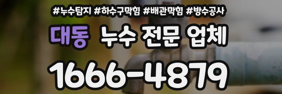 대동 누수 전문 업체