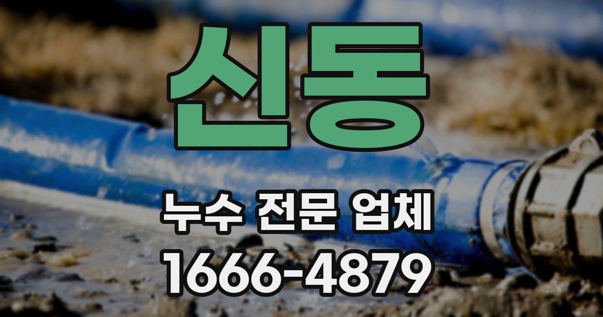신동 누수 전문 업체