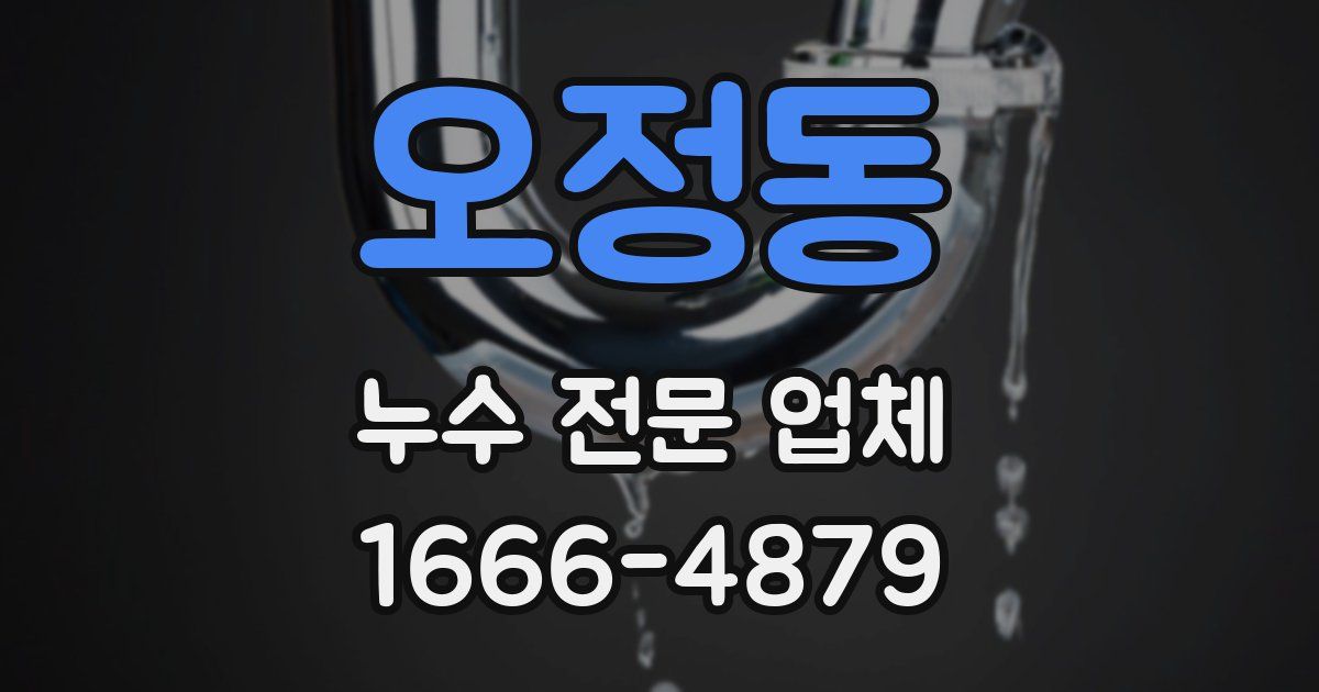 오정동 누수 전문 업체