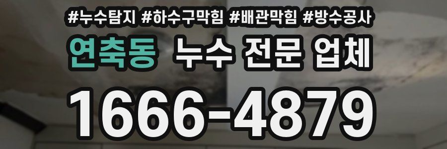 연축동 누수 전문 업체