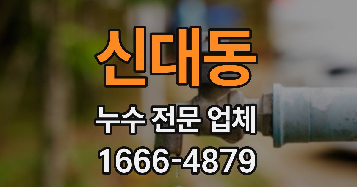 신대동 누수 전문 업체