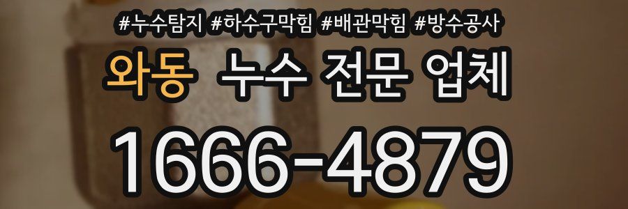 와동 누수 전문 업체