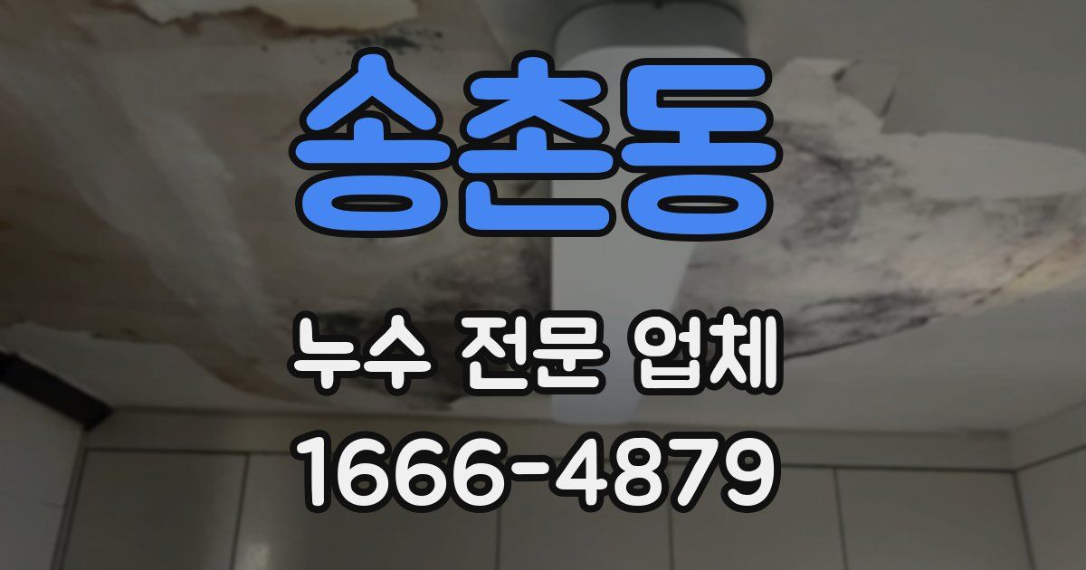 송촌동 누수 전문 업체