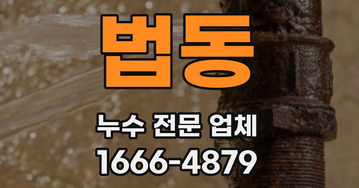 법동 누수 전문 업체