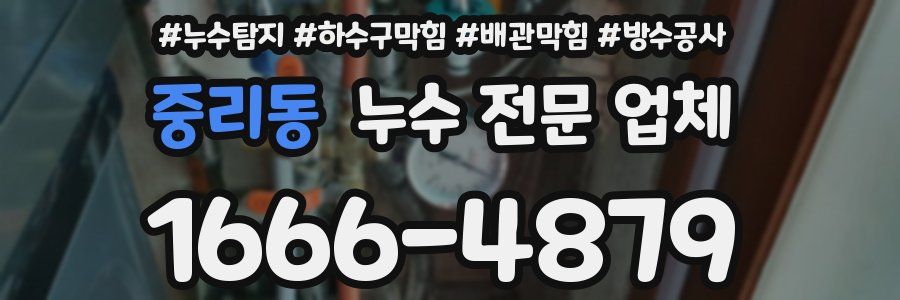중리동 누수 전문 업체
